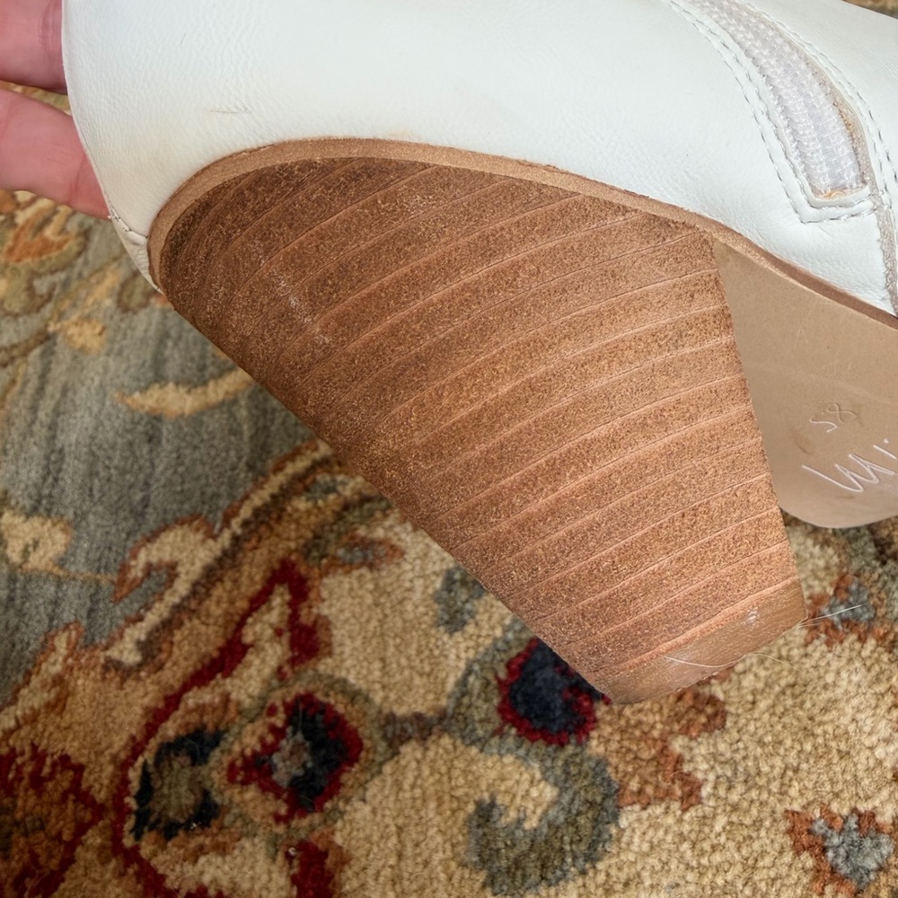 Mi.iM white Western Cowgirl Boots 8.5 Coastal Cowgirl Festival Boho - Picture 13 of 16